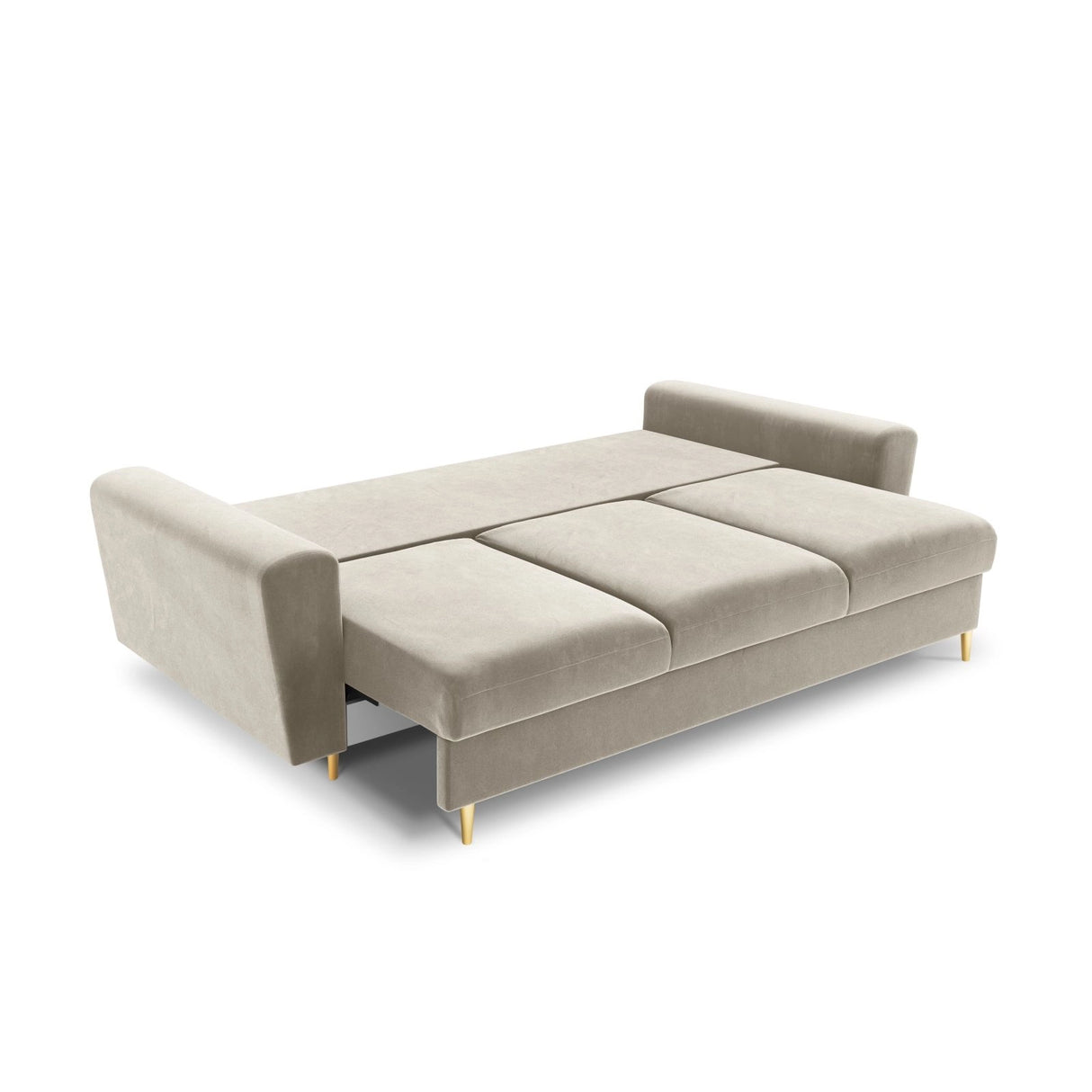 Kyoto 3-Sitzer Sofa mit Schlaffunktion und Stauraum, aus Samt, 235x100x88 cm von Cosmopolitan Design – Bild 5