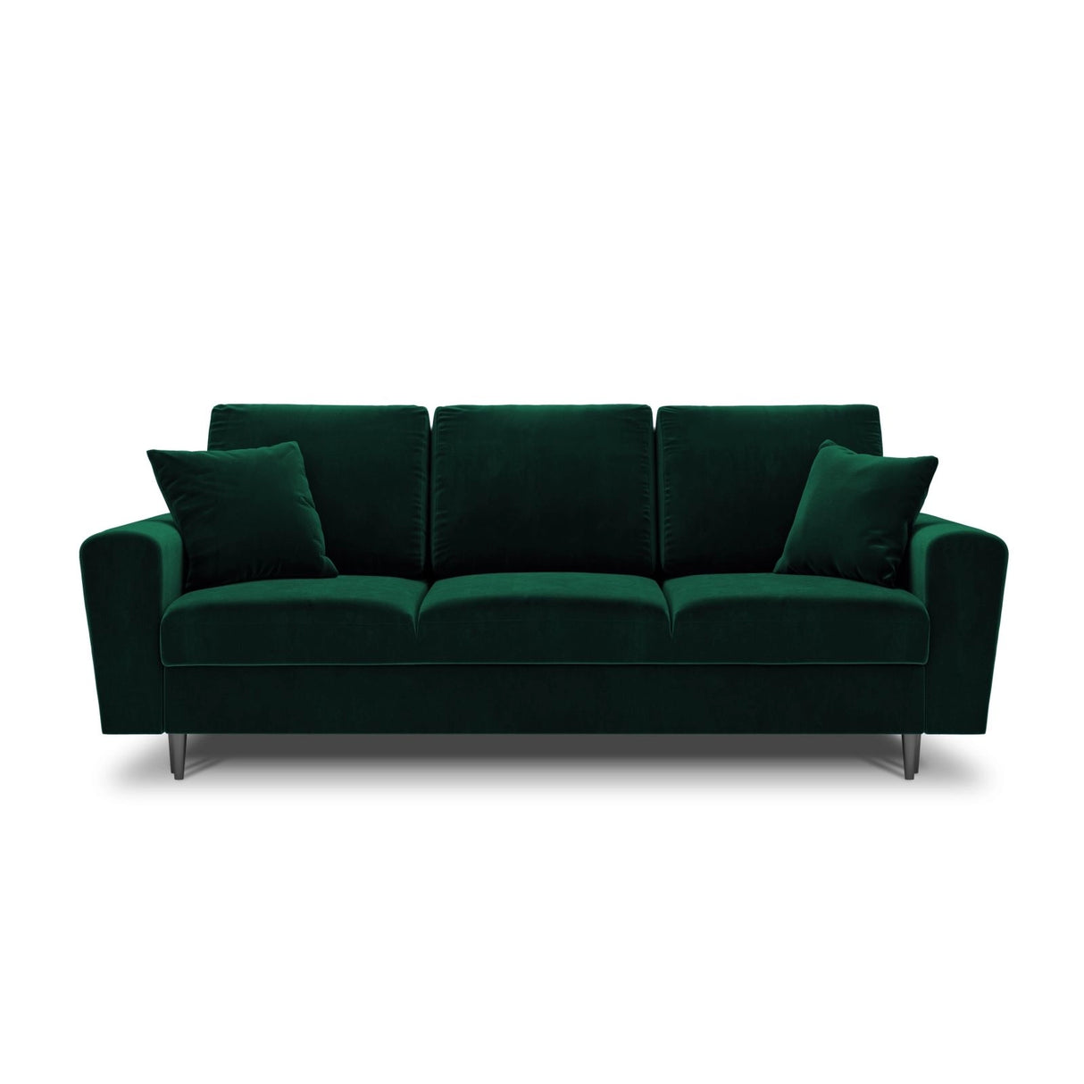 Kyoto 3-Sitzer Sofa mit Schlaffunktion und Stauraum, aus Samt in Flaschengrün (Riviera 38), 235x100x88 cm von Cosmopolitan Design – Bild 3