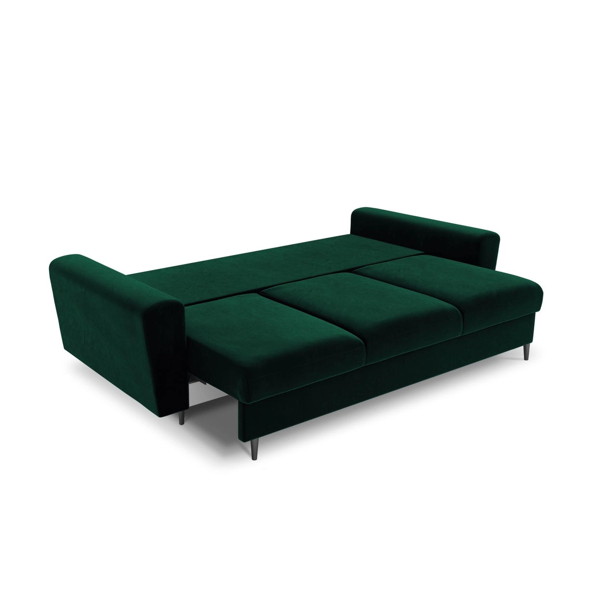 Kyoto 3-Sitzer Sofa mit Schlaffunktion und Stauraum, aus Samt in Flaschengrün (Riviera 38), 235x100x88 cm von Cosmopolitan Design – Bild 5