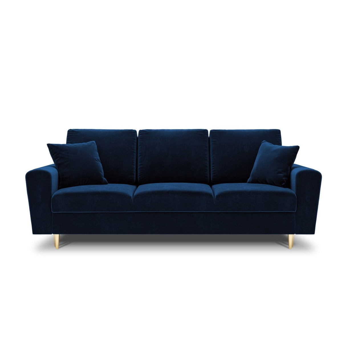 Kyoto 3-Sitzer Sofa mit Schlaffunktion und Stauraum, aus Samt in Königsblau (Riviera 81), 235x100x88 cm von Cosmopolitan Design – Bild 3