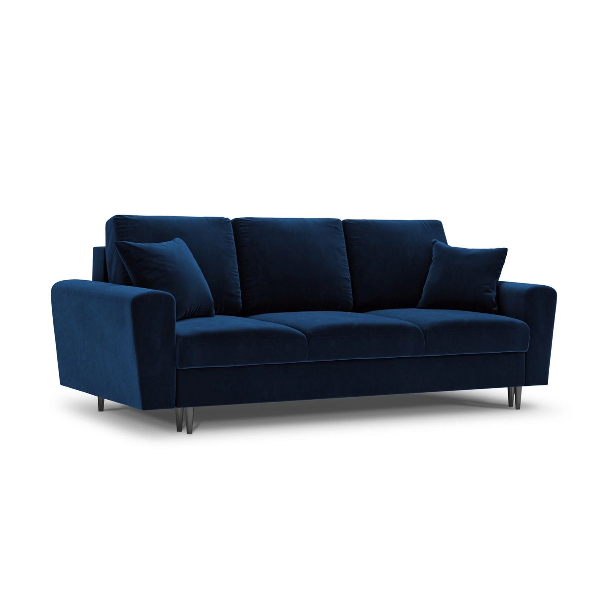 Kyoto 3-Sitzer Sofa mit Schlaffunktion und Stauraum, aus Samt in Königsblau (Riviera 81), 235x100x88 cm von Cosmopolitan Design – Bild 1