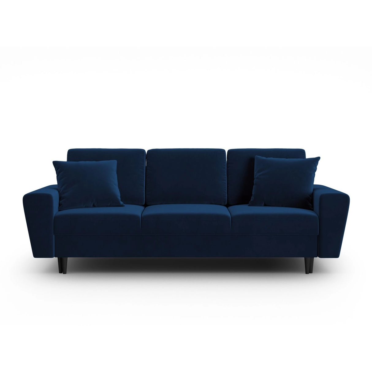 Kyoto 3-Sitzer Sofa mit Schlaffunktion und Stauraum, aus Samt in Königsblau (Riviera 81), 235x100x88 cm von Cosmopolitan Design – Bild 1