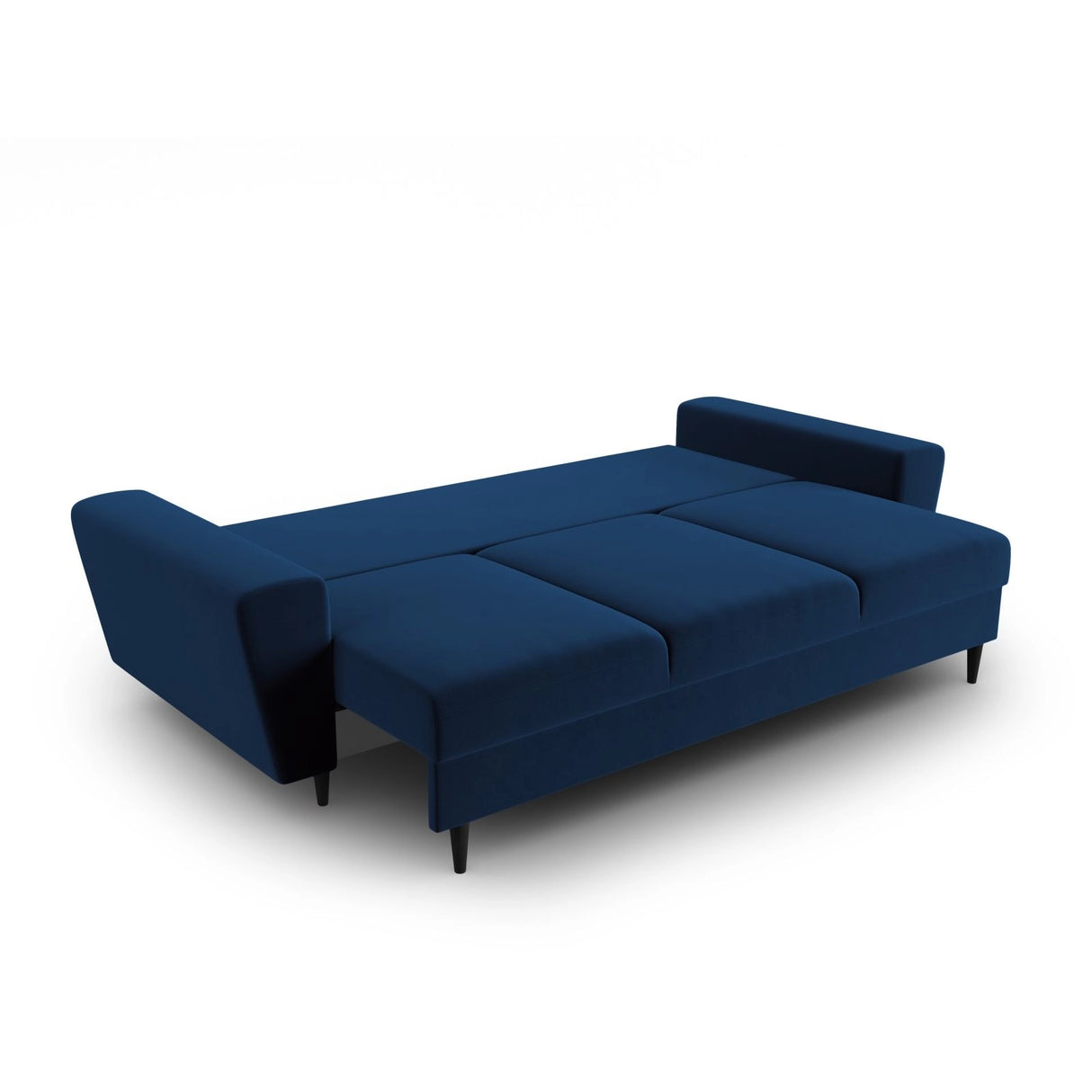 Kyoto 3-Sitzer Sofa mit Schlaffunktion und Stauraum, aus Samt in Königsblau (Riviera 81), 235x100x88 cm von Cosmopolitan Design – Bild 5