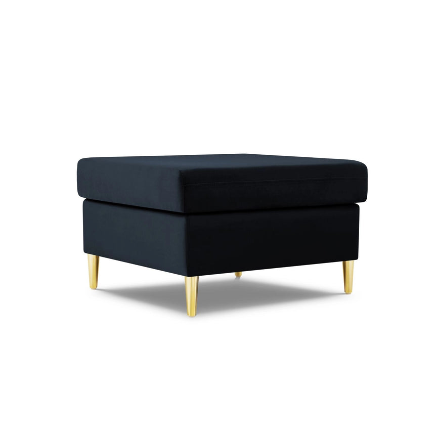 Kyoto Pouf aus Samt in Dunkelblau (Riviera 79), 70x70x45 cm von Cosmopolitan Design – Bild 1
