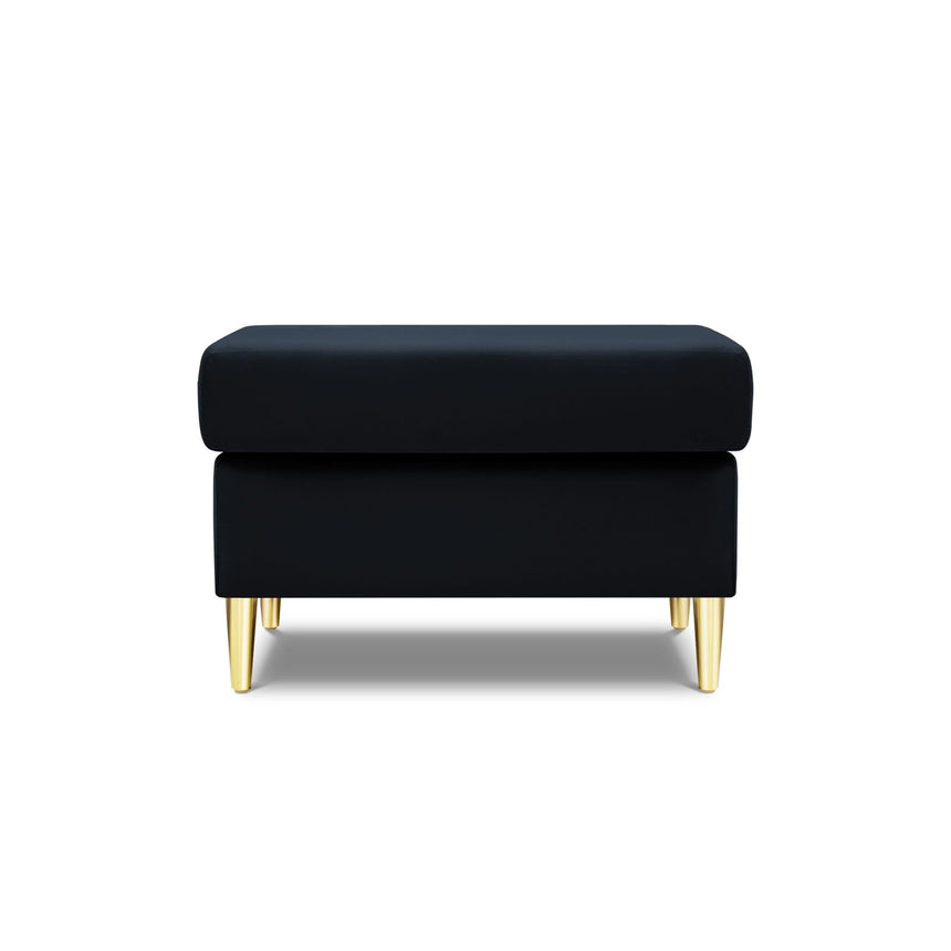 Kyoto Pouf aus Samt in Dunkelblau (Riviera 79), 70x70x45 cm von Cosmopolitan Design – Bild 3