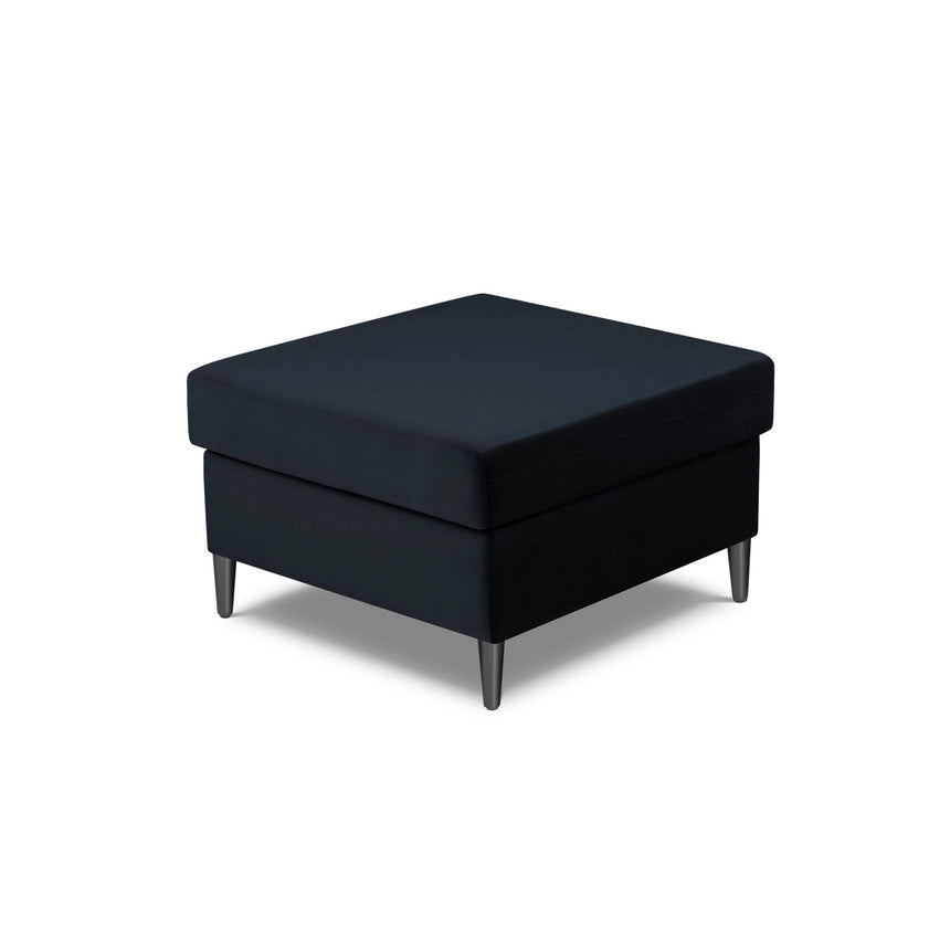 Kyoto Pouf aus Samt in Dunkelblau (Riviera 79), 70x70x45 cm von Cosmopolitan Design – Bild 4