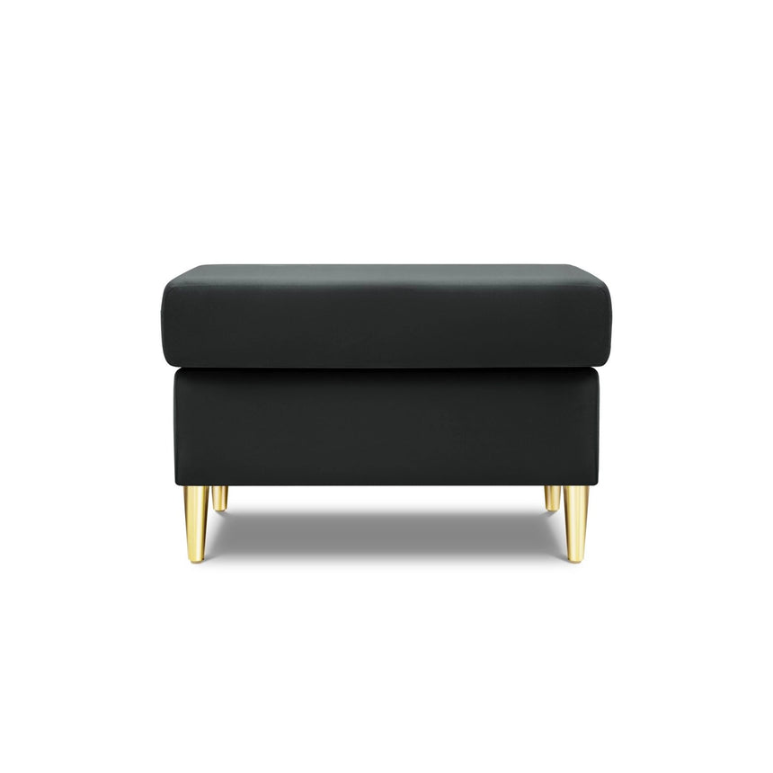 Kyoto Pouf aus Samt in Dunkelgrau (Riviera 95), 70x70x45 cm von Cosmopolitan Design – Bild 3