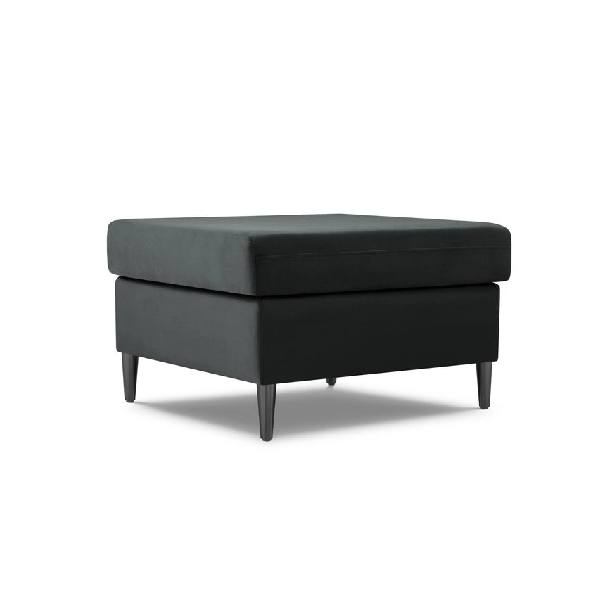 Kyoto Pouf aus Samt in Dunkelgrau (Riviera 95), 70x70x45 cm von Cosmopolitan Design – Bild 1
