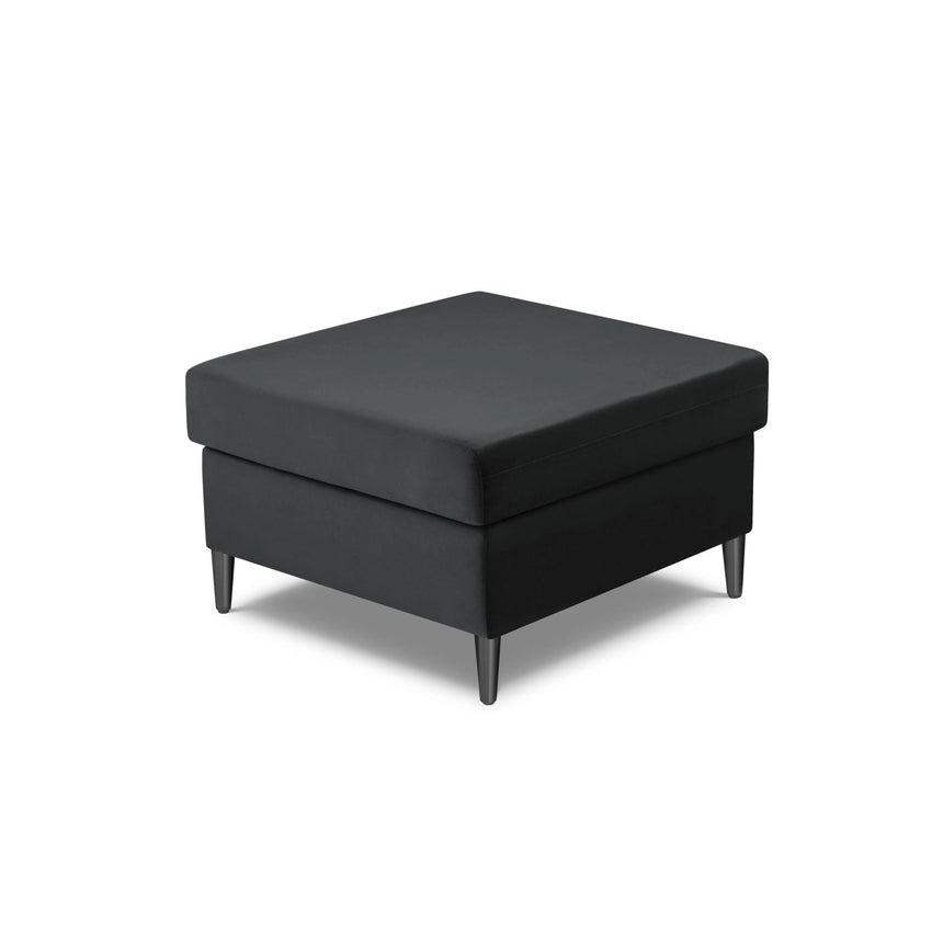 Kyoto Pouf aus Samt in Dunkelgrau (Riviera 95), 70x70x45 cm von Cosmopolitan Design – Bild 4