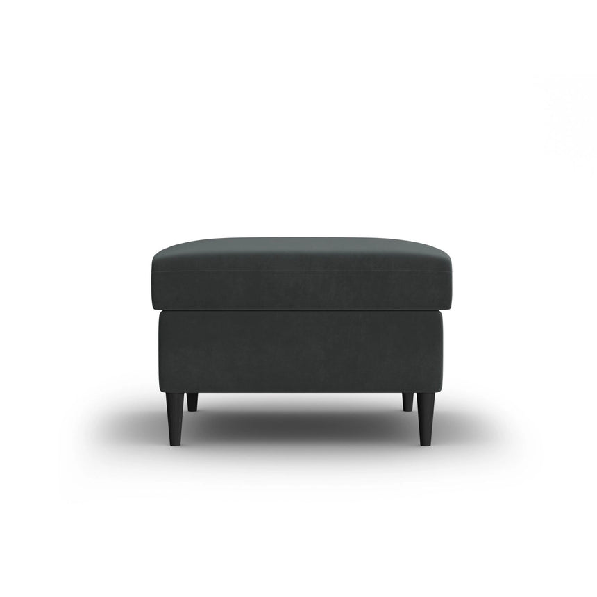 Kyoto Pouf aus Samt in Dunkelgrau (Riviera 95), 70x70x45 cm von Cosmopolitan Design – Bild 1