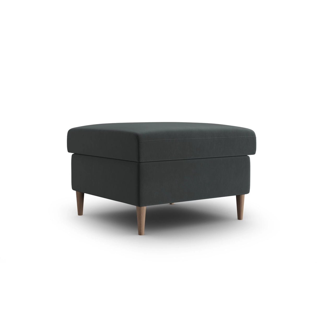 Kyoto Pouf aus Samt in Dunkelgrau (Riviera 95), 70x70x45 cm von Cosmopolitan Design – Bild 3