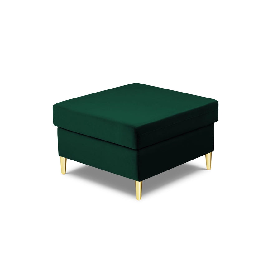 Kyoto Pouf aus Samt in Flaschengrün (Riviera 38), 70x70x45 cm von Cosmopolitan Design – Bild 4