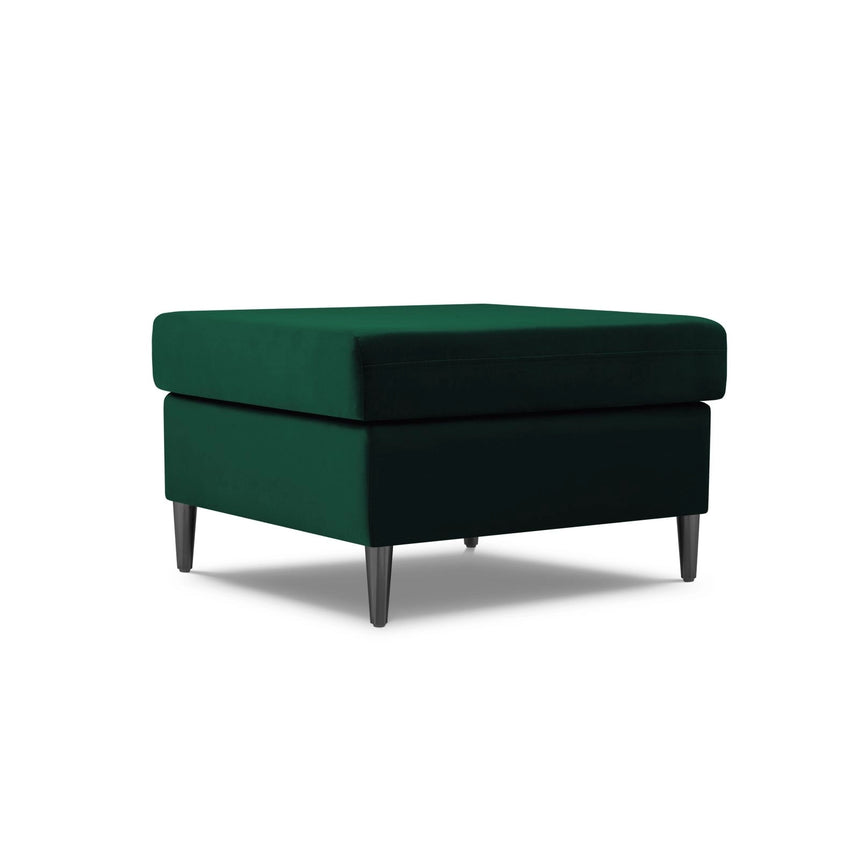 Kyoto Pouf aus Samt in Flaschengrün (Riviera 38), 70x70x45 cm von Cosmopolitan Design – Bild 1