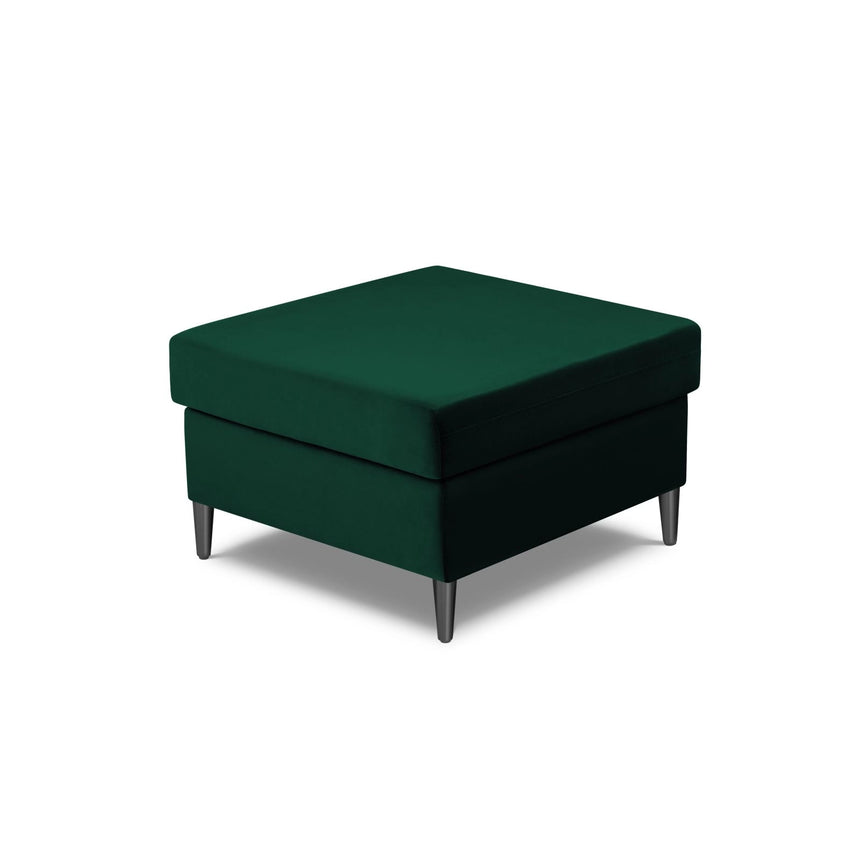 Kyoto Pouf aus Samt in Flaschengrün (Riviera 38), 70x70x45 cm von Cosmopolitan Design – Bild 4