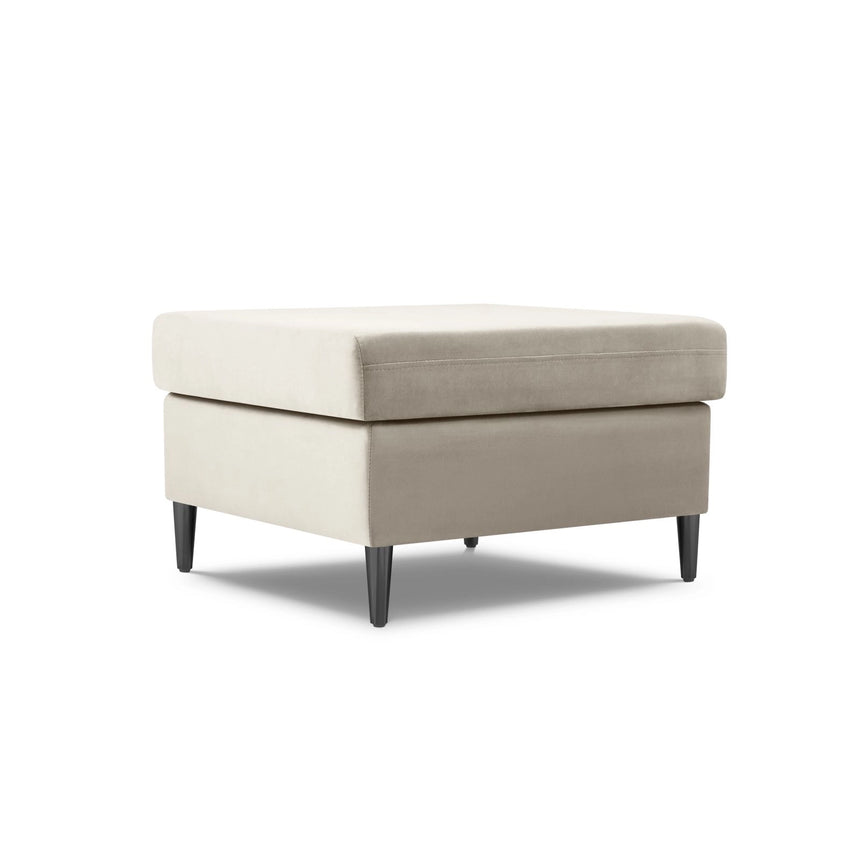 Kyoto Pouf aus Samt in Hellbeige (Riviera 21), 70x70x45 cm von Cosmopolitan Design – Bild 1