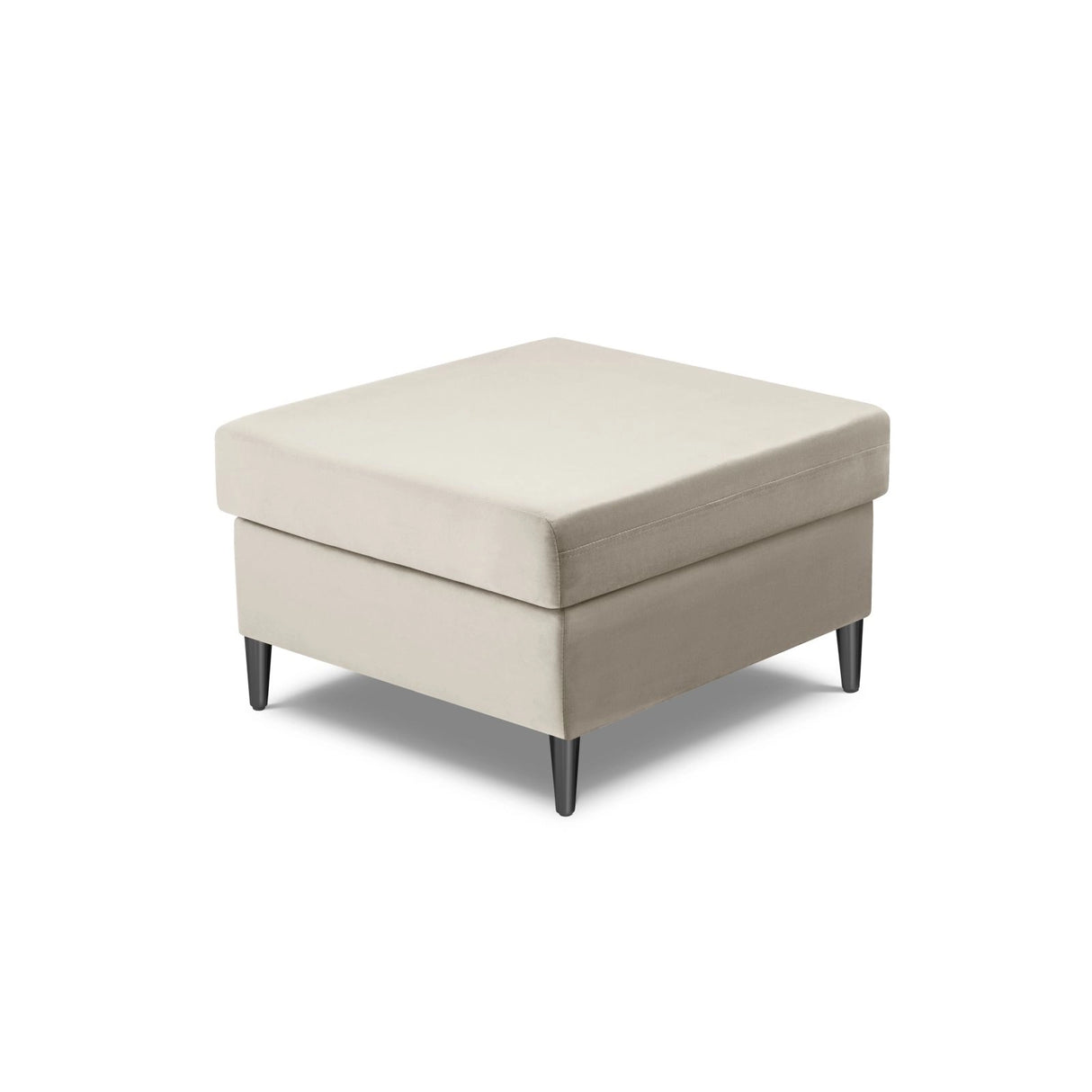 Kyoto Pouf aus Samt in Hellbeige (Riviera 21), 70x70x45 cm von Cosmopolitan Design – Bild 4