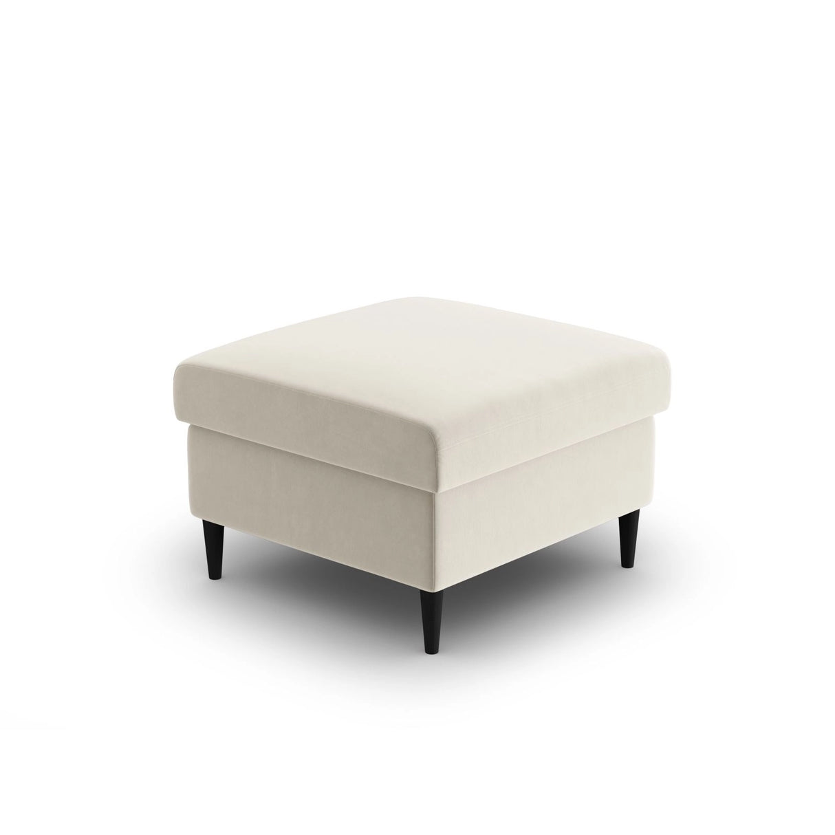 Kyoto Pouf aus Samt in Hellbeige (Riviera 21), 70x70x45 cm von Cosmopolitan Design – Bild 4