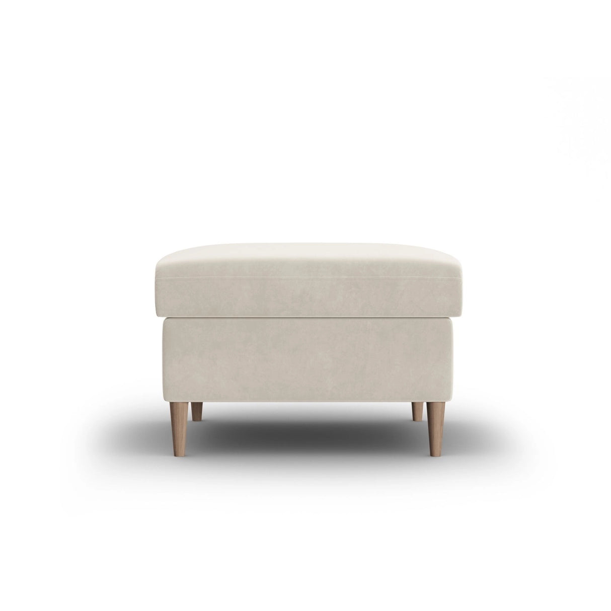 Kyoto Pouf aus Samt in Hellbeige (Riviera 21), 70x70x45 cm von Cosmopolitan Design – Bild 1