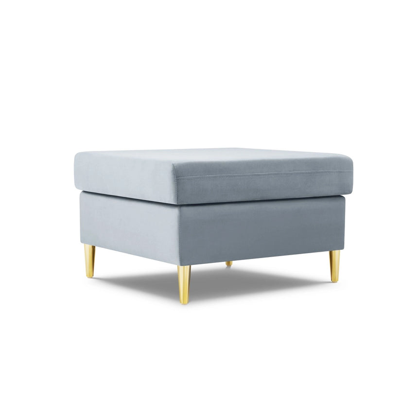 Kyoto Pouf aus Samt in Hellblau (Riviera 80), 70x70x45 cm von Cosmopolitan Design – Bild 1