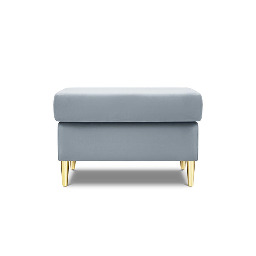 Kyoto Pouf aus Samt in Hellblau (Riviera 80), 70x70x45 cm von Cosmopolitan Design – Bild 3