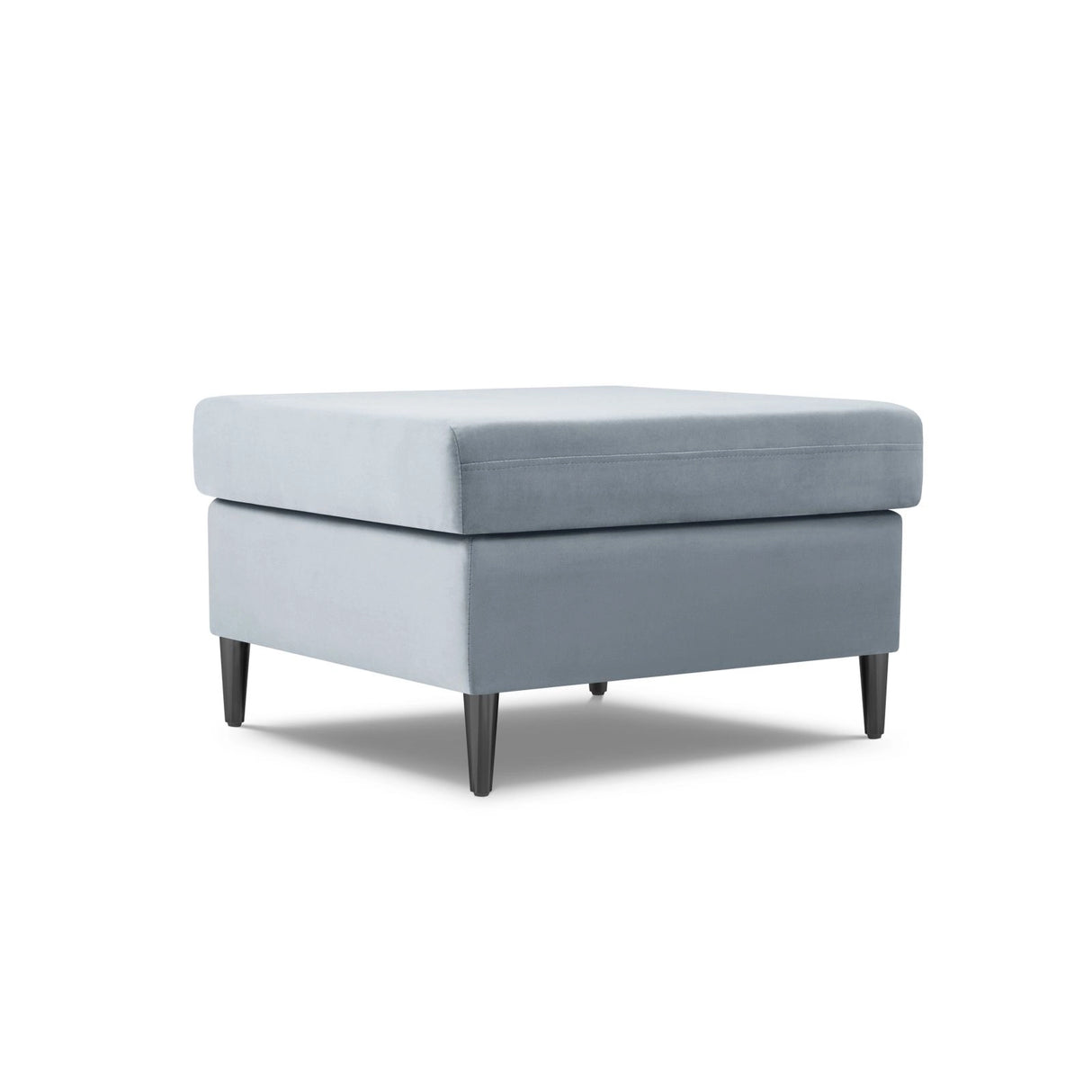 Kyoto Pouf aus Samt in Hellblau (Riviera 80), 70x70x45 cm von Cosmopolitan Design – Bild 1