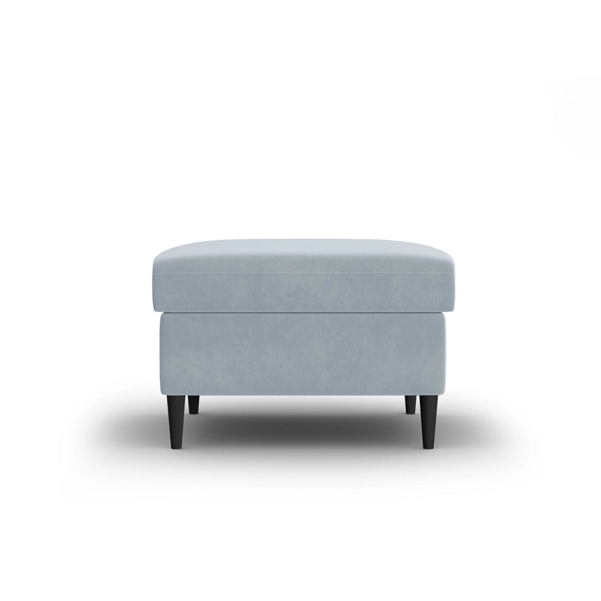 Kyoto Pouf aus Samt in Hellblau (Riviera 80), 70x70x45 cm von Cosmopolitan Design – Bild 1
