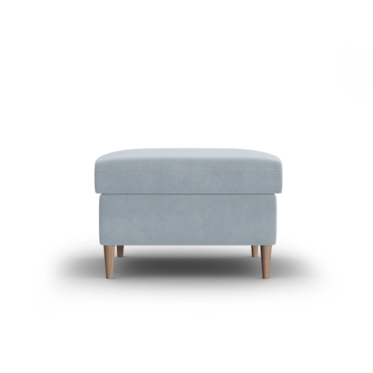 Kyoto Pouf aus Samt in Hellblau (Riviera 80), 70x70x45 cm von Cosmopolitan Design – Bild 1