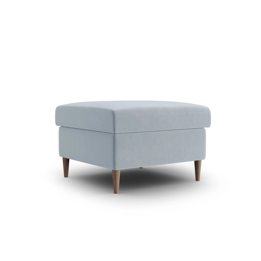 Kyoto Pouf aus Samt in Hellblau (Riviera 80), 70x70x45 cm von Cosmopolitan Design – Bild 3