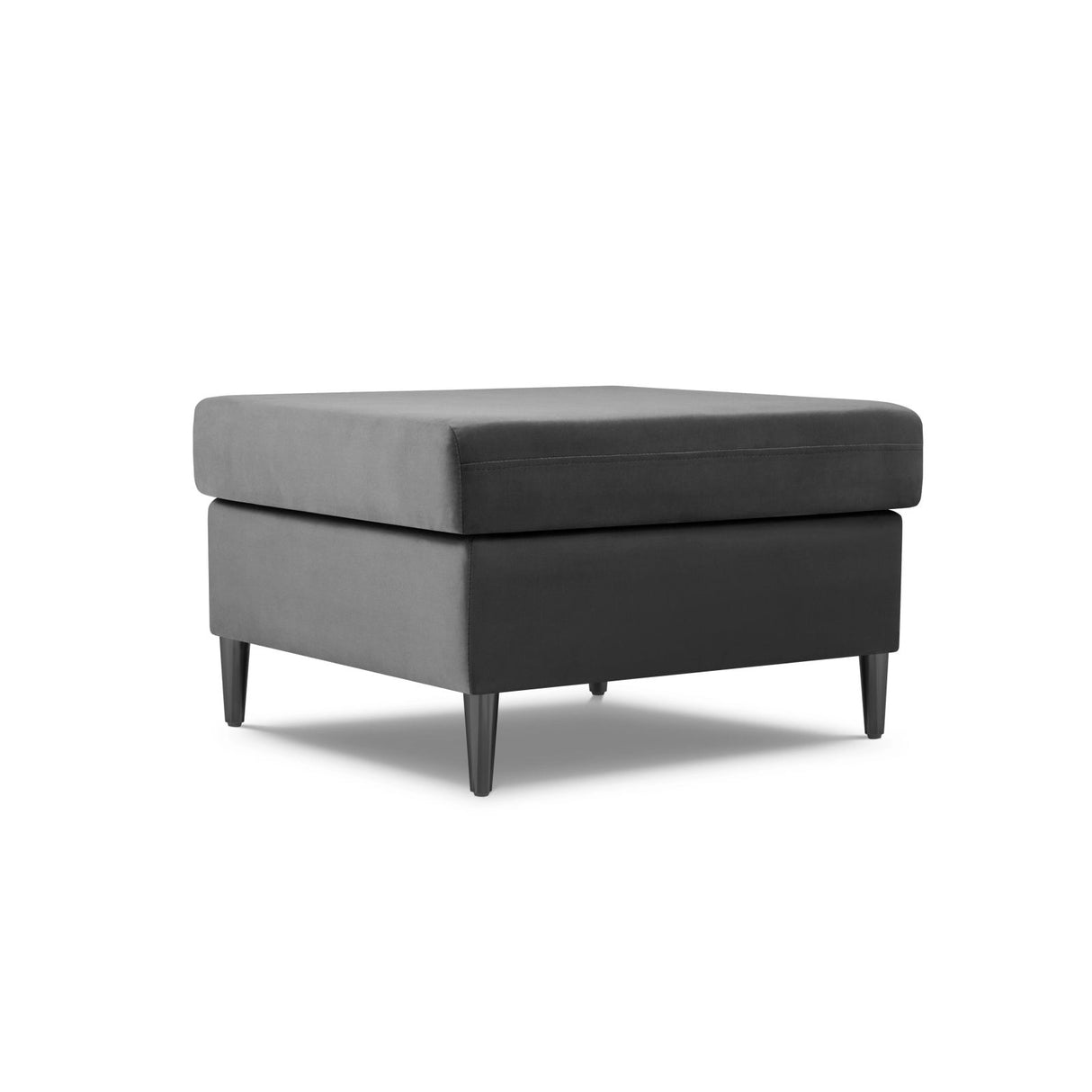 Kyoto Pouf aus Samt in Hellgrau (Riviera 91), 70x70x45 cm von Cosmopolitan Design – Bild 1