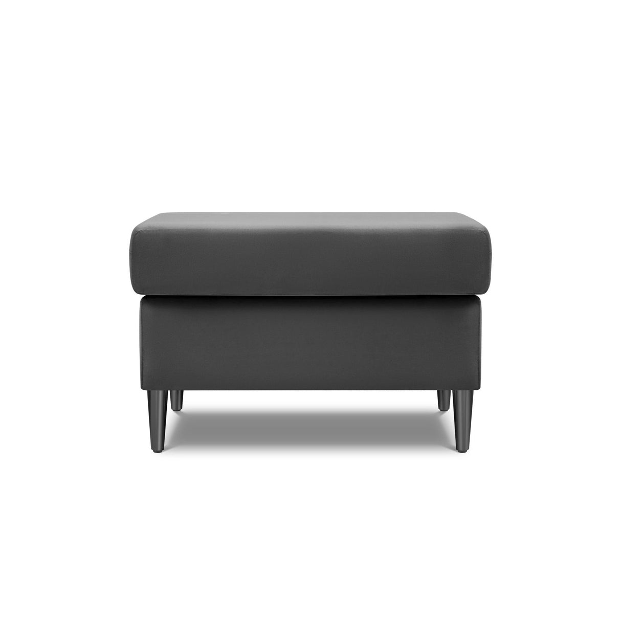 Kyoto Pouf aus Samt in Hellgrau (Riviera 91), 70x70x45 cm von Cosmopolitan Design – Bild 3