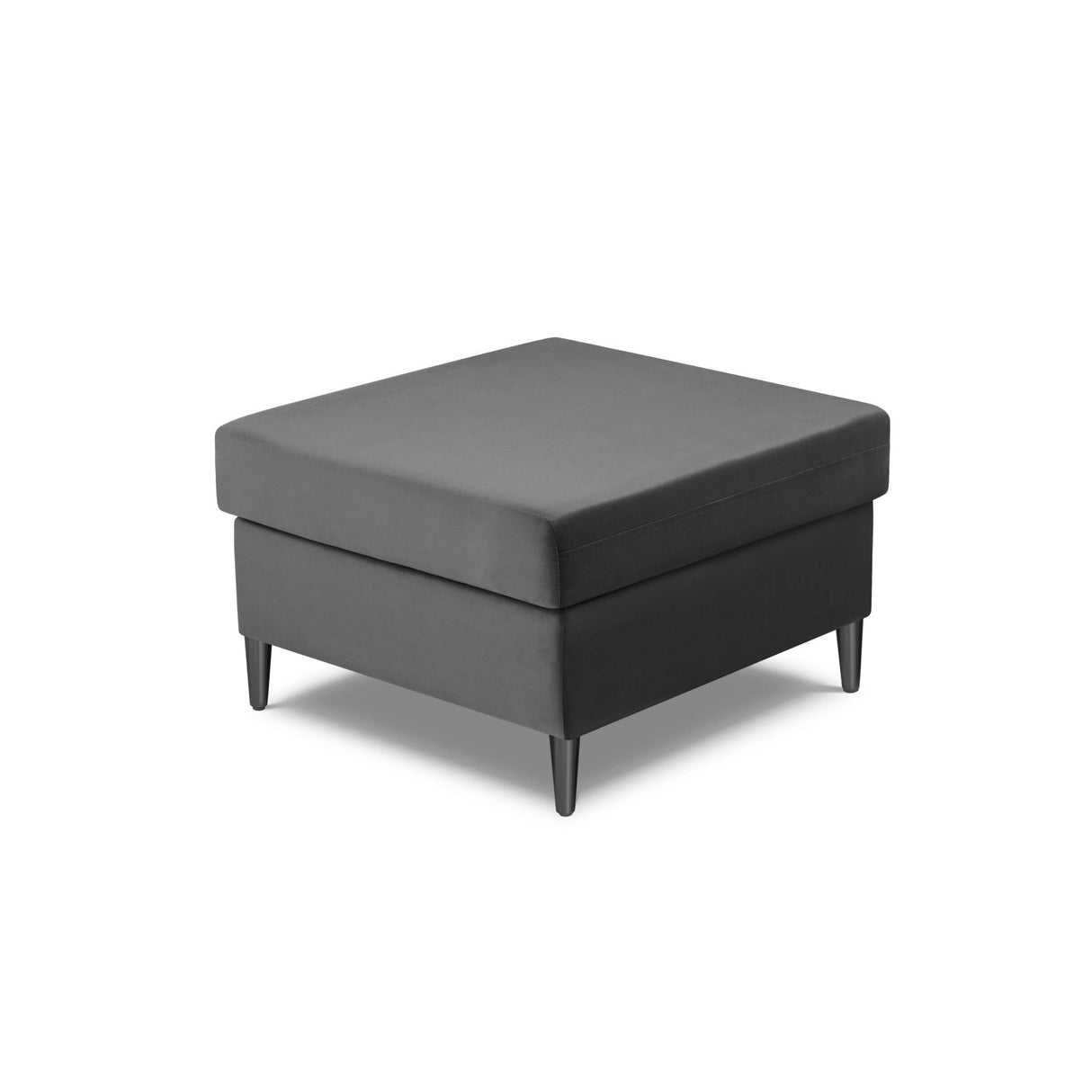 Kyoto Pouf aus Samt in Hellgrau (Riviera 91), 70x70x45 cm von Cosmopolitan Design – Bild 4