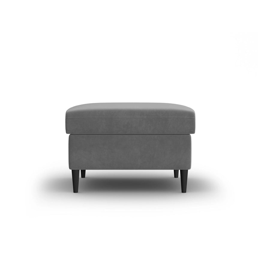 Kyoto Pouf aus Samt in Hellgrau (Riviera 91), 70x70x45 cm von Cosmopolitan Design – Bild 1