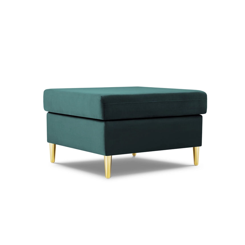 Kyoto Pouf aus Samt in Petrol (Riviera 87), 70x70x45 cm von Cosmopolitan Design – Bild 1