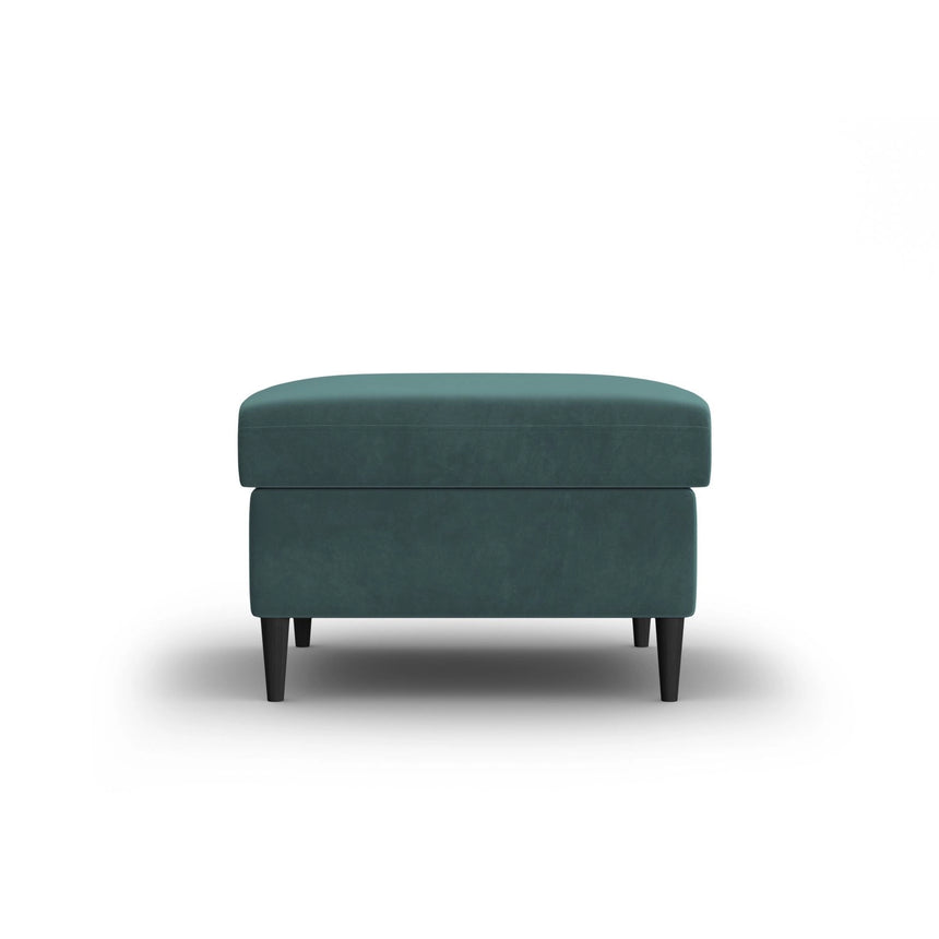 Kyoto Pouf aus Samt in Petrol (Riviera 87), 70x70x45 cm von Cosmopolitan Design – Bild 1