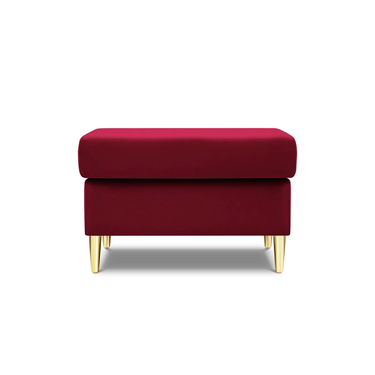 Kyoto Pouf aus Samt in Rot (Riviera 61), 70x70x45 cm von Cosmopolitan Design – Bild 3