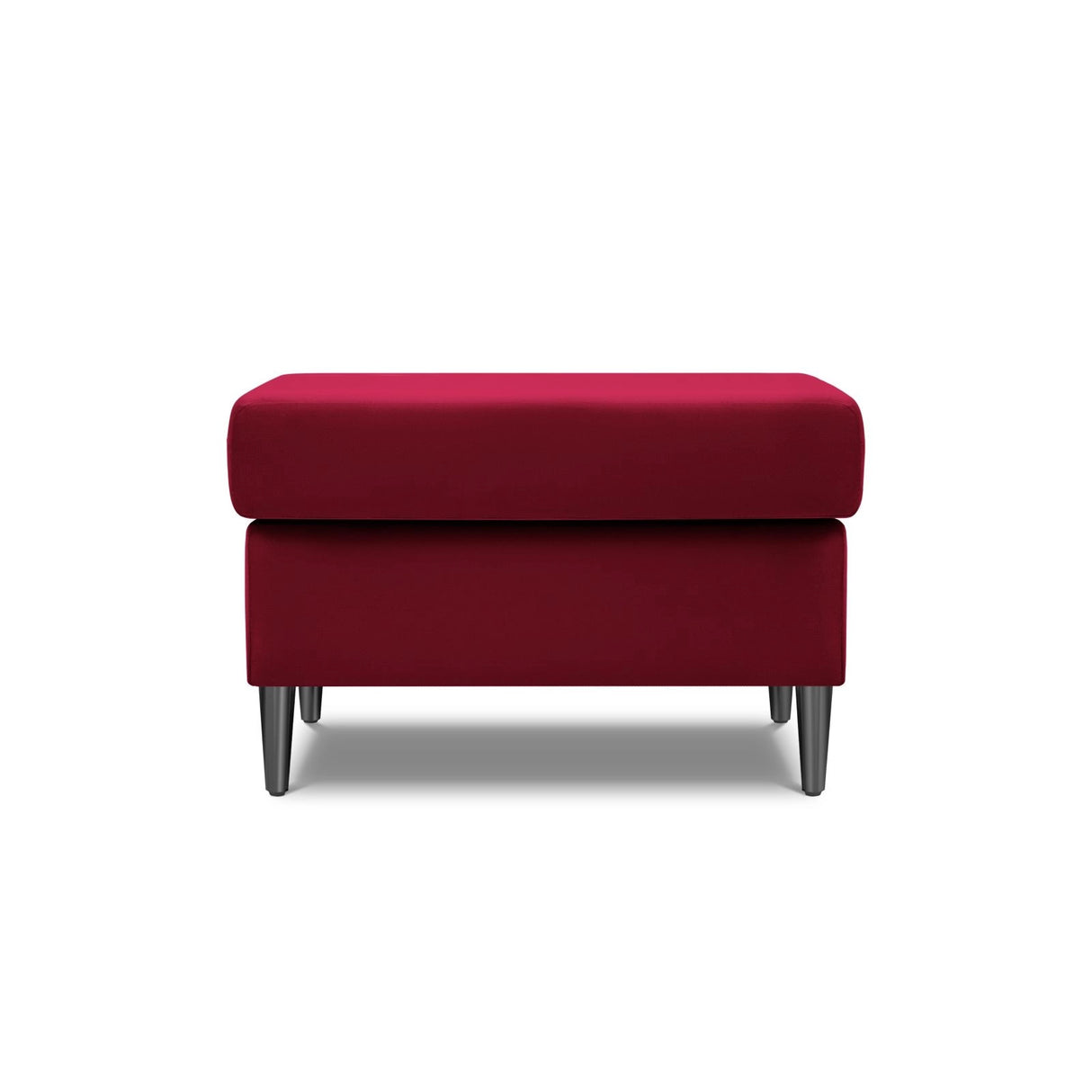 Kyoto Pouf aus Samt in Rot (Riviera 61), 70x70x45 cm von Cosmopolitan Design – Bild 3