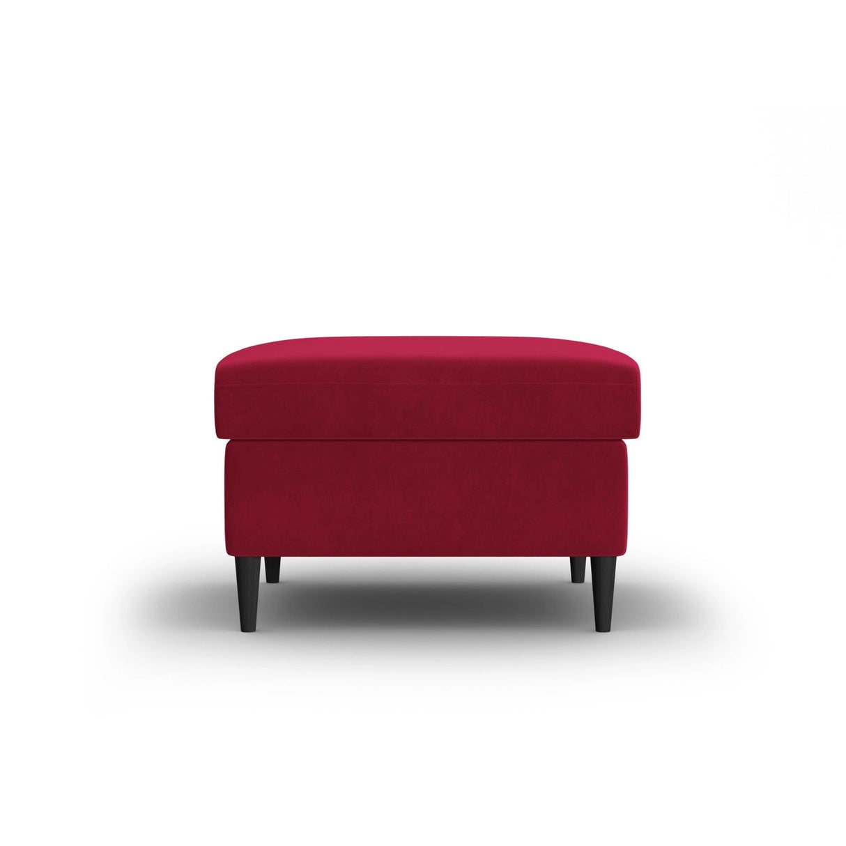 Kyoto Pouf aus Samt in Rot (Riviera 61), 70x70x45 cm von Cosmopolitan Design – Bild 1