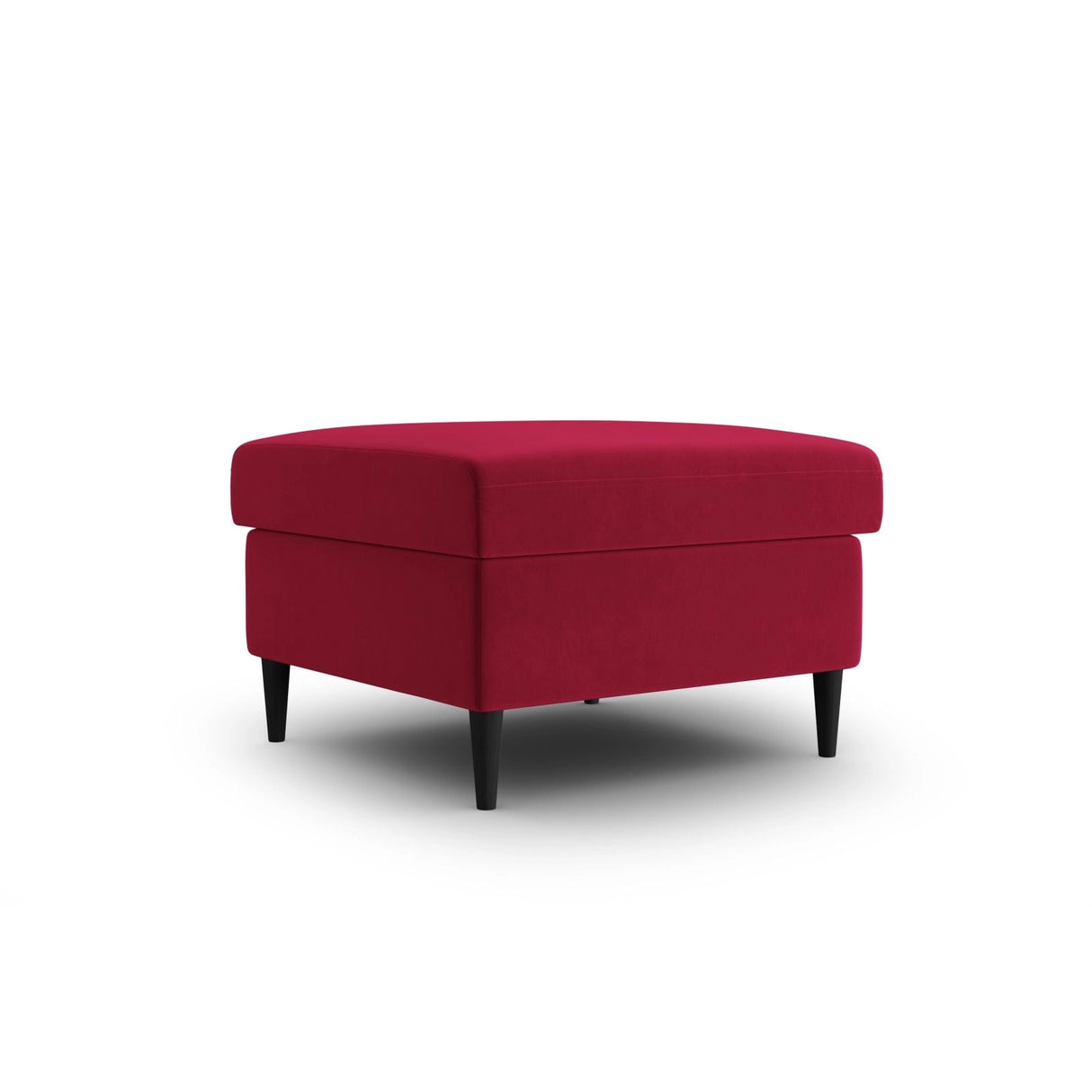 Kyoto Pouf aus Samt in Rot (Riviera 61), 70x70x45 cm von Cosmopolitan Design – Bild 3