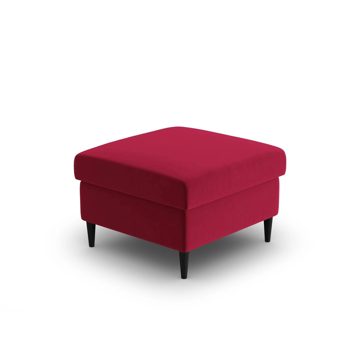 Kyoto Pouf aus Samt in Rot (Riviera 61), 70x70x45 cm von Cosmopolitan Design – Bild 4