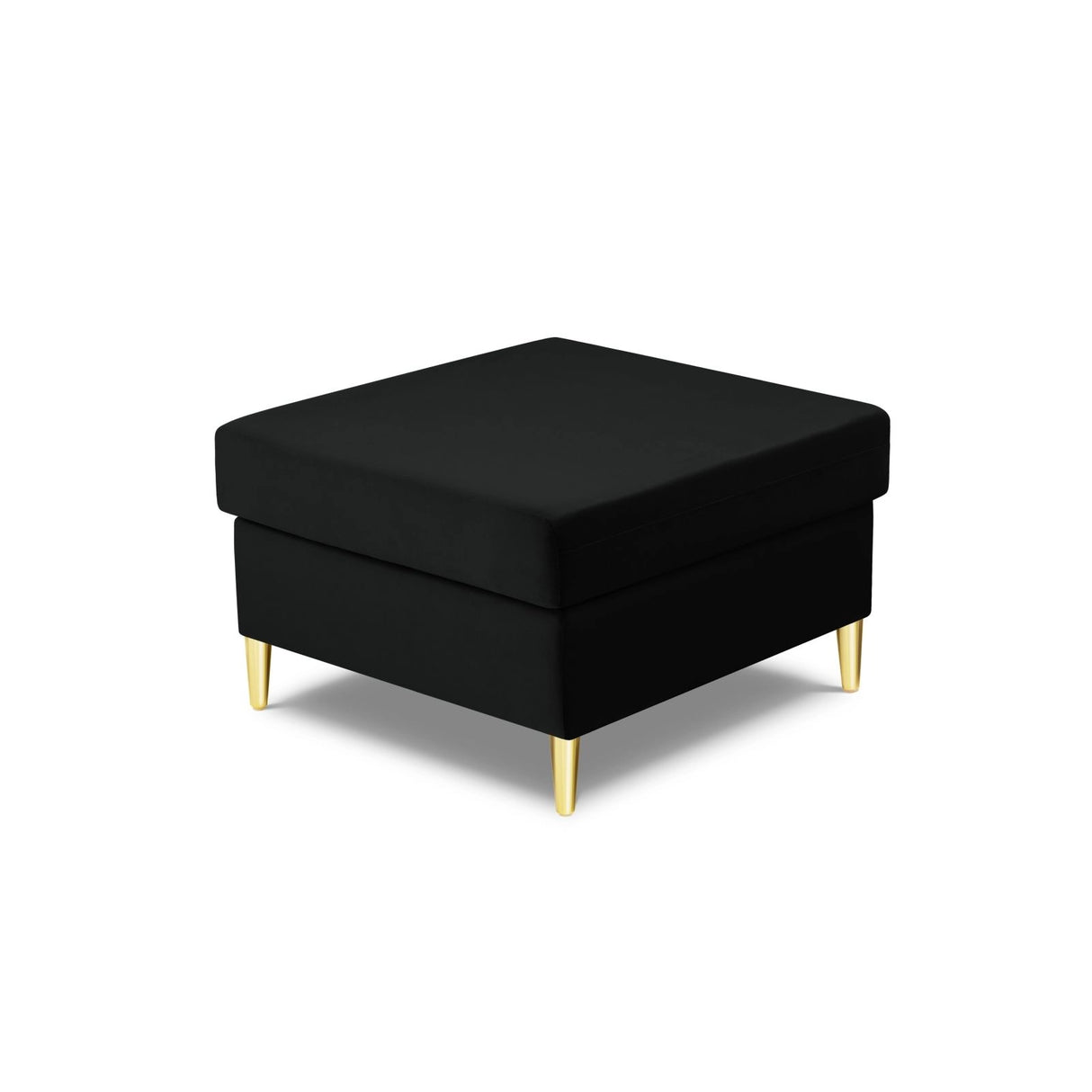 Kyoto Pouf aus Samt in Schwarz (Riviera 100), 70x70x45 cm von Cosmopolitan Design – Bild 4