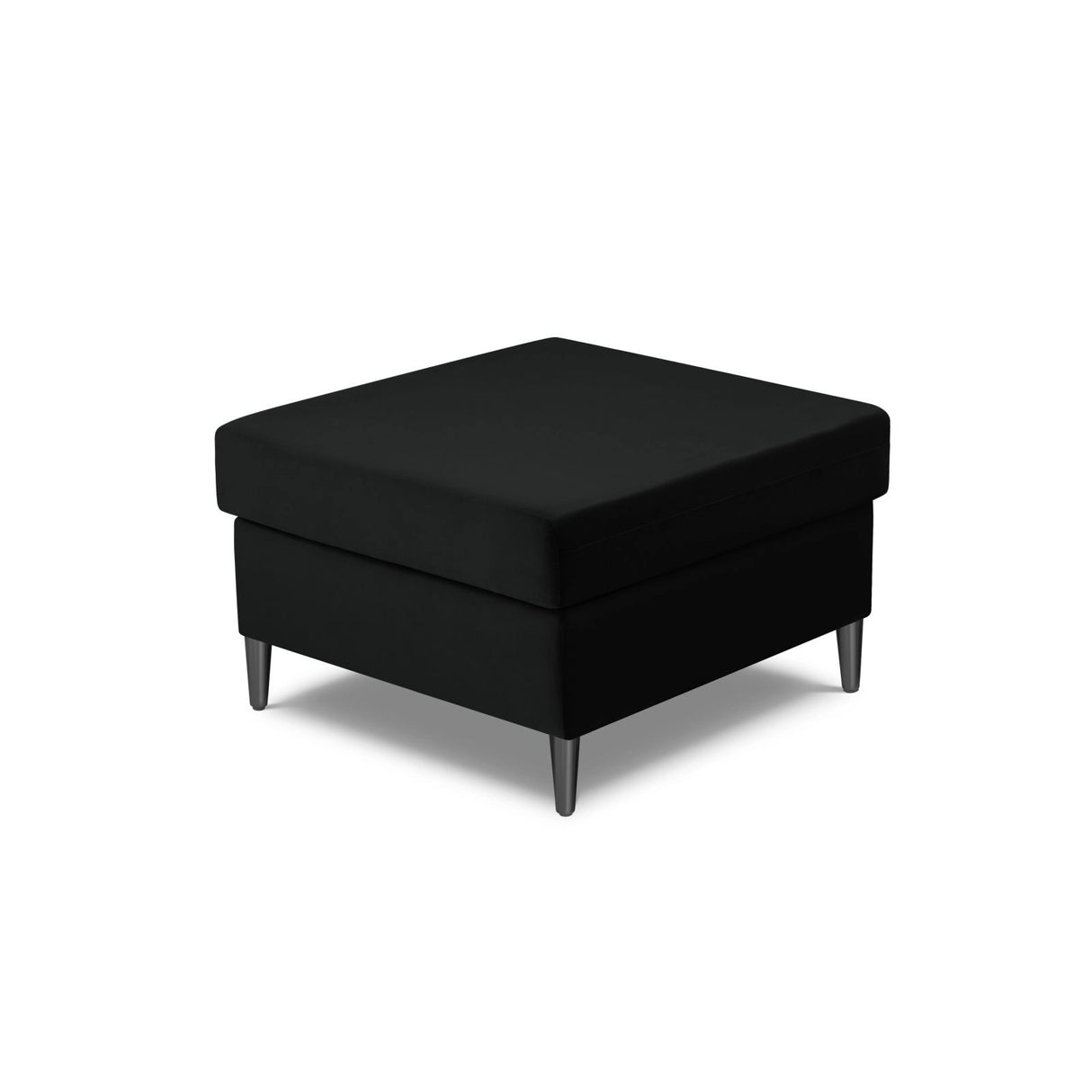 Kyoto Pouf aus Samt in Schwarz (Riviera 100), 70x70x45 cm von Cosmopolitan Design – Bild 4