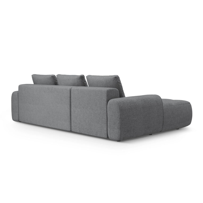 Linz 3-Sitzer Ecksofa mit Schlaffunktion, Linke Seite, aus Strukturierter Stoff in Grau (Sorella 89), 275x142 cm von Cosmopolitan Design – Bild 7