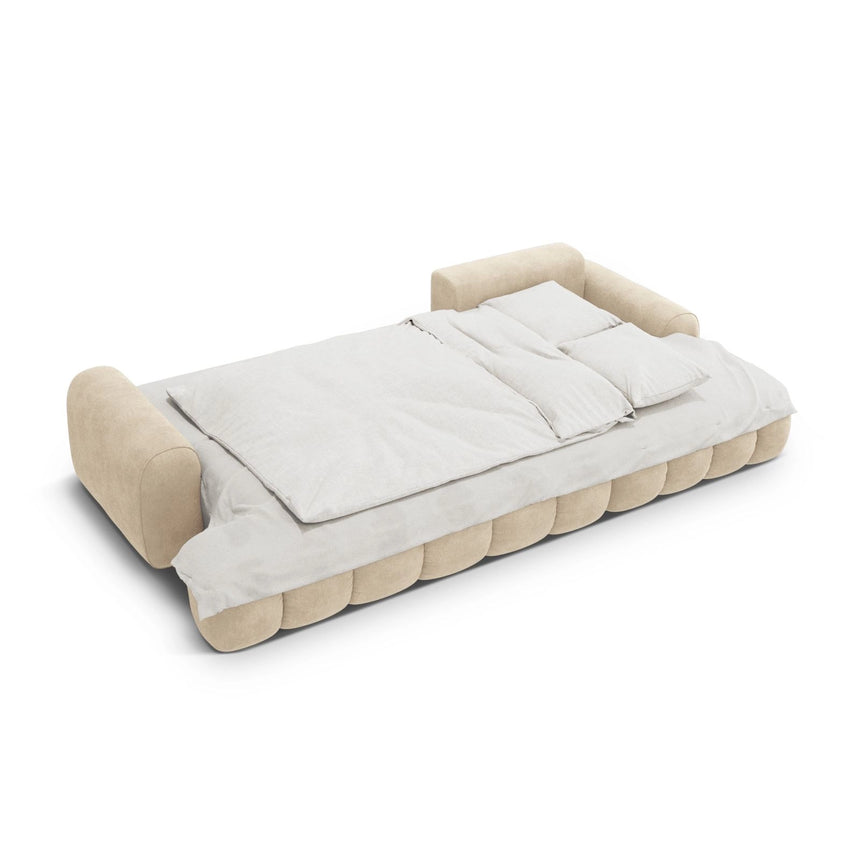 Linz 3-Sitzer Ecksofa mit Schlaffunktion, Rechte Seite, aus Samt oder Strukturstoff, 275x142 cm von Cosmopolitan Design – Bild 6