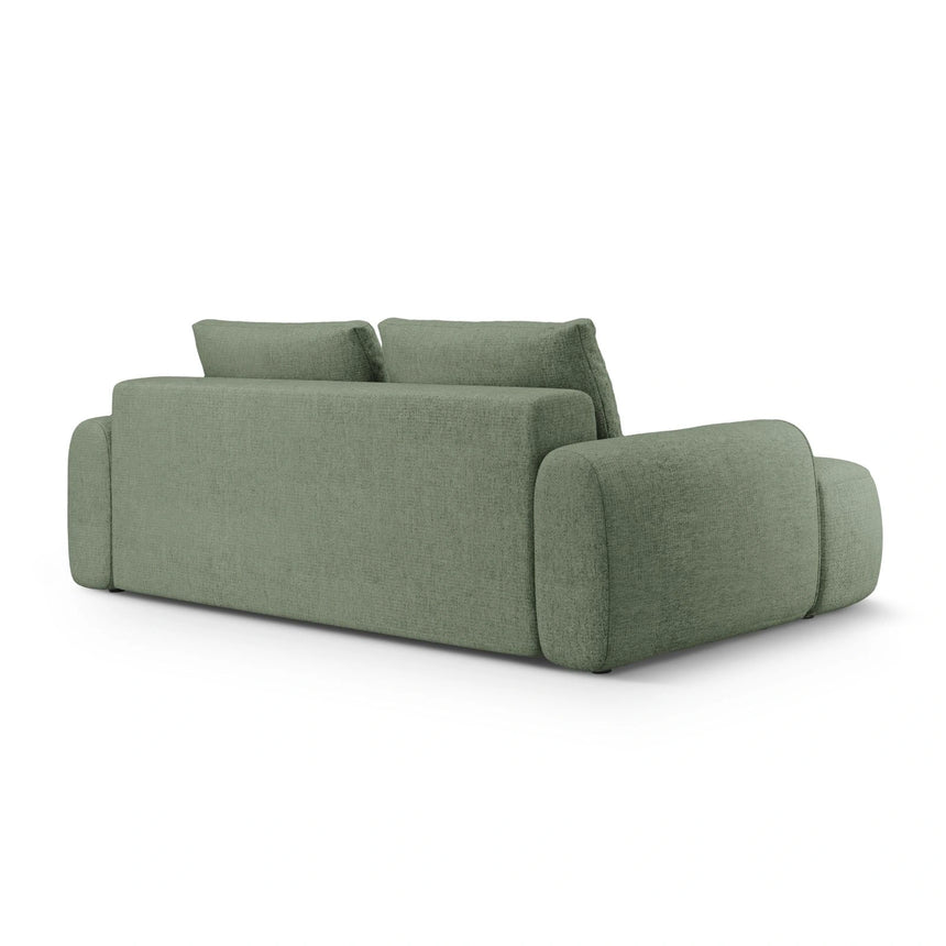 Linz 4-Sitzer Sofa mit Schlaffunktion und Stauraum, aus Strukturierter Stoff in Dunkles Olivgrün (Sorella 34), 250x100x84 cm von Cosmopolitan Design – Bild 6