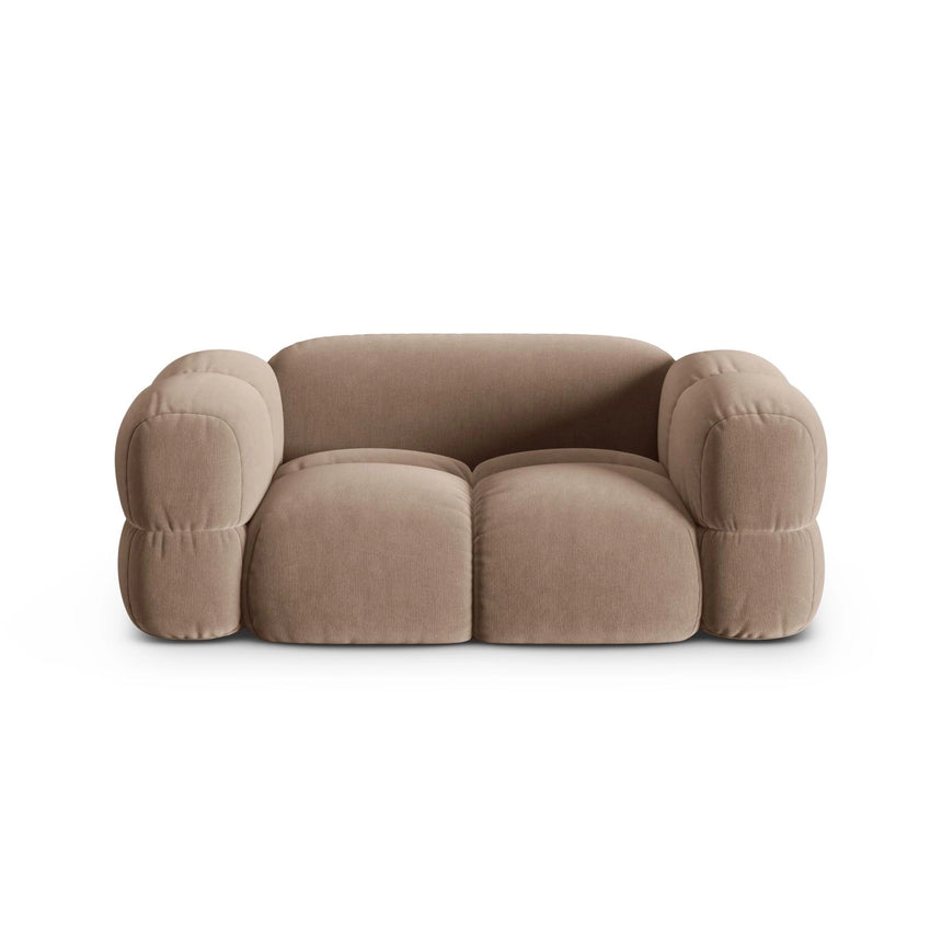Loretto 2-Sitzer Sofa aus Samt in Dunkelbeige (Vogue 3), 180x100 cm von Cosmopolitan Design – Bild 1