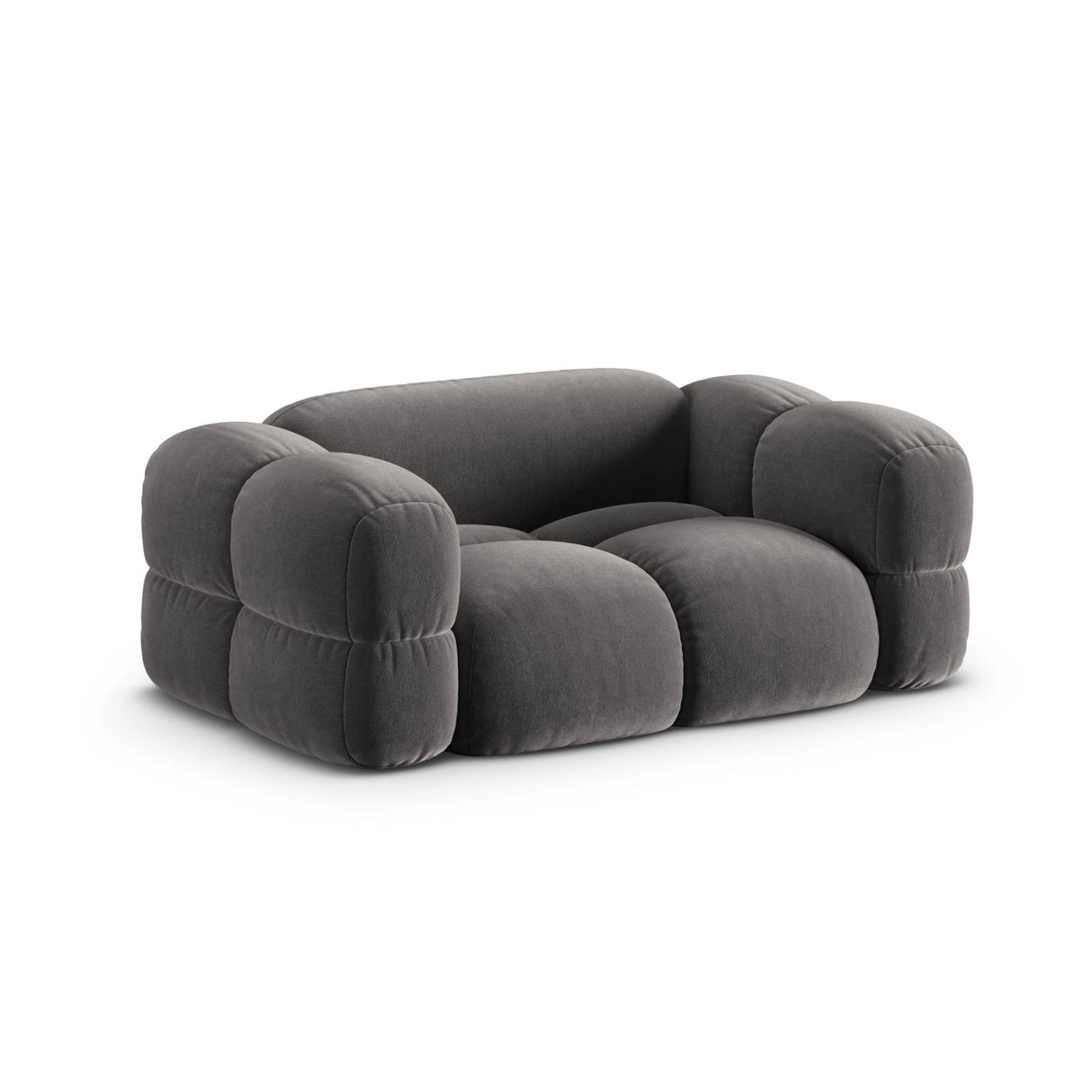 Loretto 2-Sitzer Sofa aus Samt in Grau (Vogue 15), 180x100 cm von Cosmopolitan Design – Bild 4