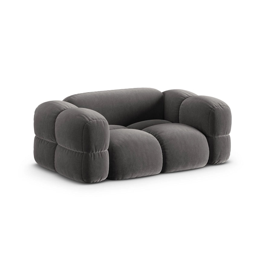 Loretto 2-Sitzer Sofa aus Samt in Grau (Vogue 15), 180x100 cm von Cosmopolitan Design – Bild 4