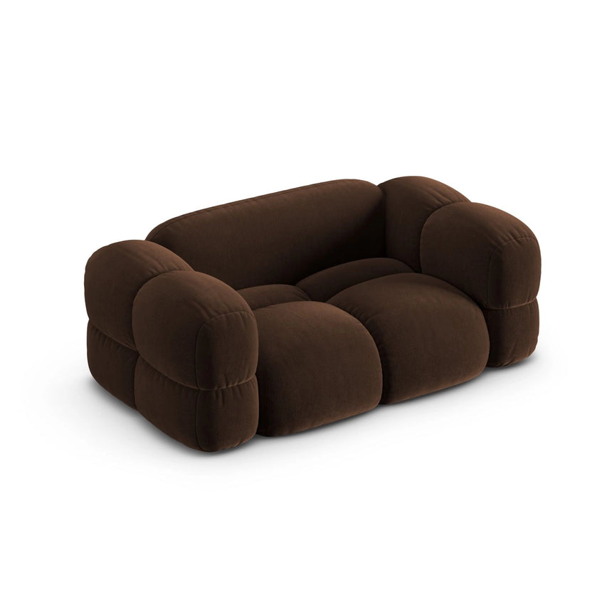 Loretto 2-Sitzer Sofa aus Samt in Schokolade (Vogue 6), 180x100 cm von Cosmopolitan Design – Bild 5