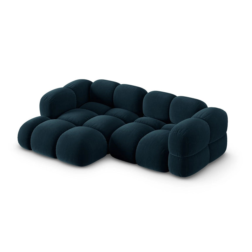 Loretto 3-Sitzer Ecksofa, Linke Seite, aus Samt in Tiefes Petrol (Vogue 13), 250x147x68 cm von Cosmopolitan Design – Bild 4