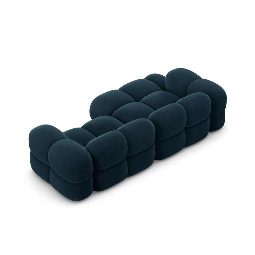 Loretto 3-Sitzer Ecksofa, Linke Seite, aus Samt in Tiefes Petrol (Vogue 13), 250x147x68 cm von Cosmopolitan Design – Bild 6